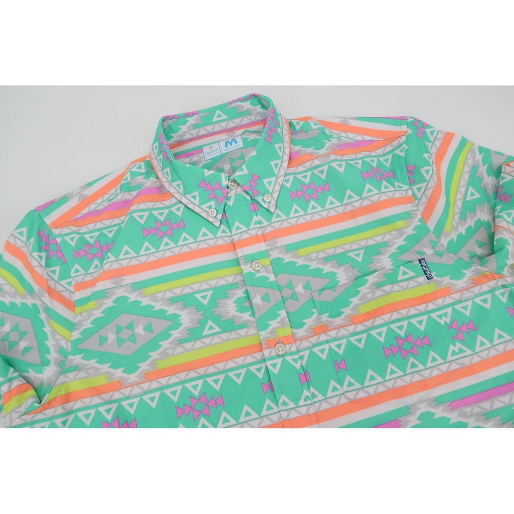Chubbies The En Fuego Wild Friday Shirt Mens Medium Southwestern Neon Aztec